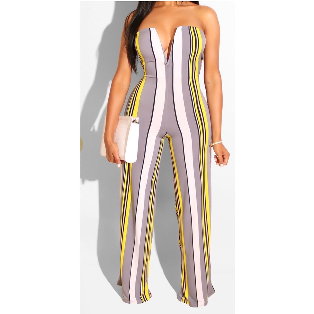 Front plunge jumpsuit